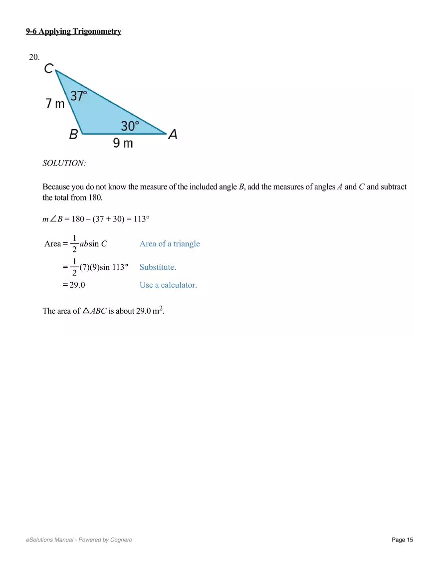 9.6 Applying Trigonometry - Page 7