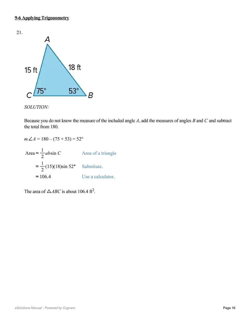 9.6 Applying Trigonometry - Page 8