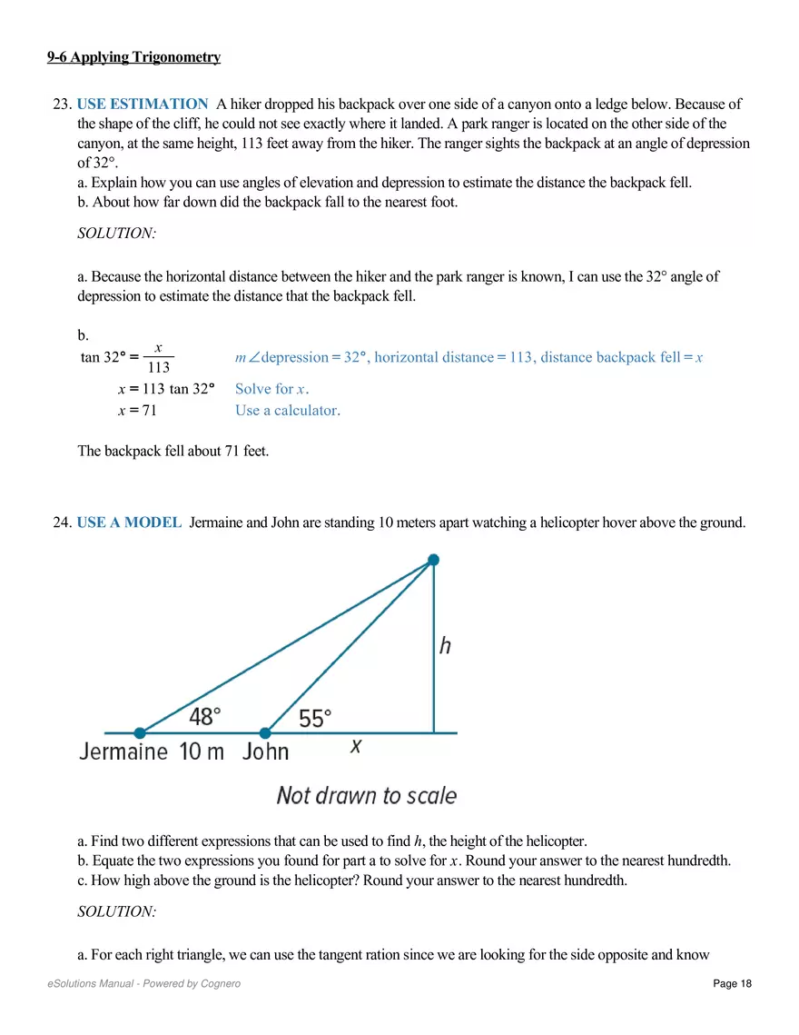 9.6 Applying Trigonometry - Page 10