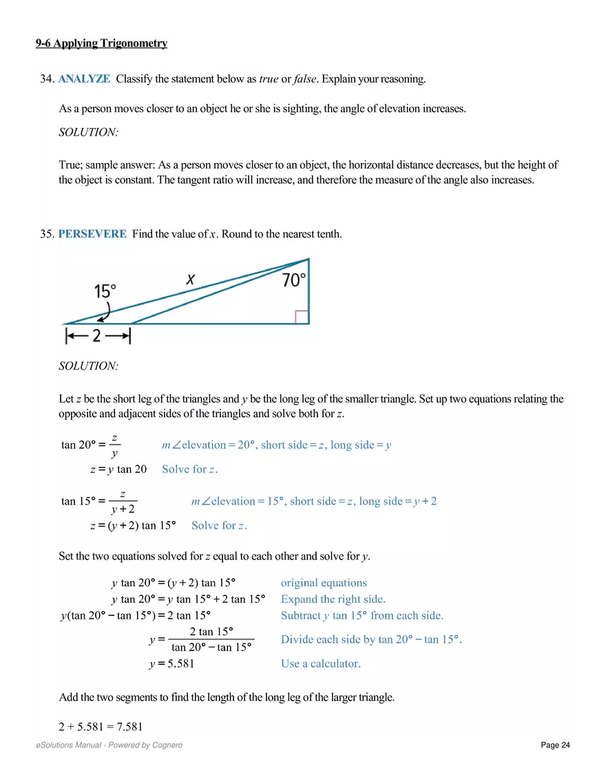 9.6 Applying Trigonometry - Page 17