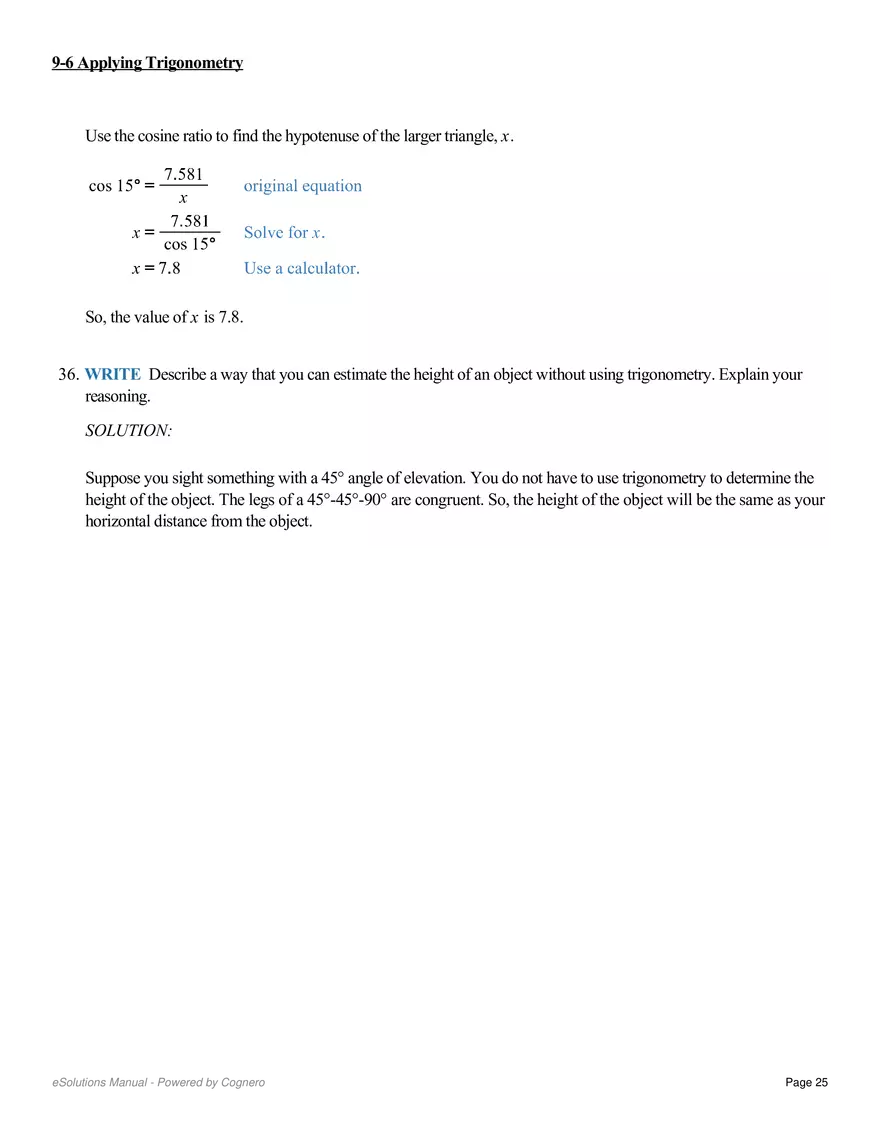 9.6 Applying Trigonometry - Page 18