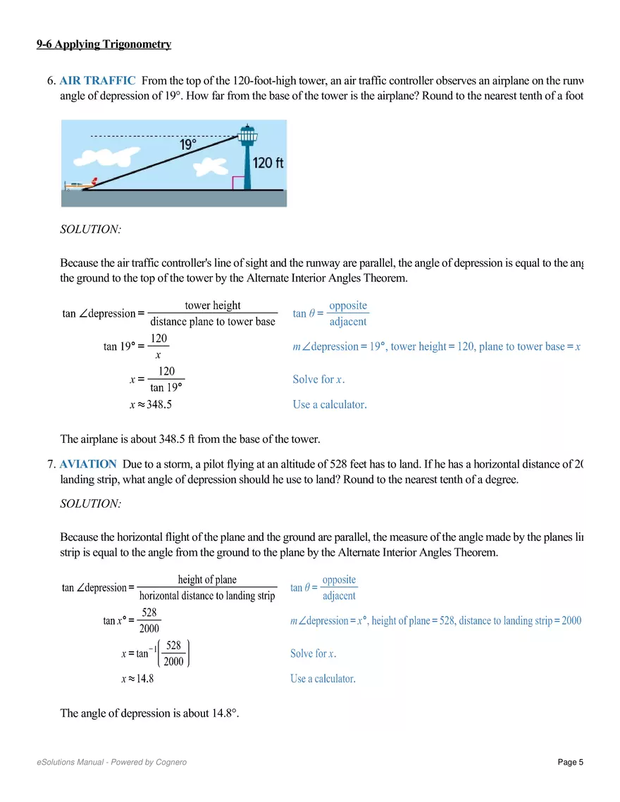 9.6 Applying Trigonometry - Page 20