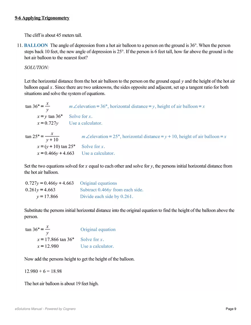 9.6 Applying Trigonometry - Page 24