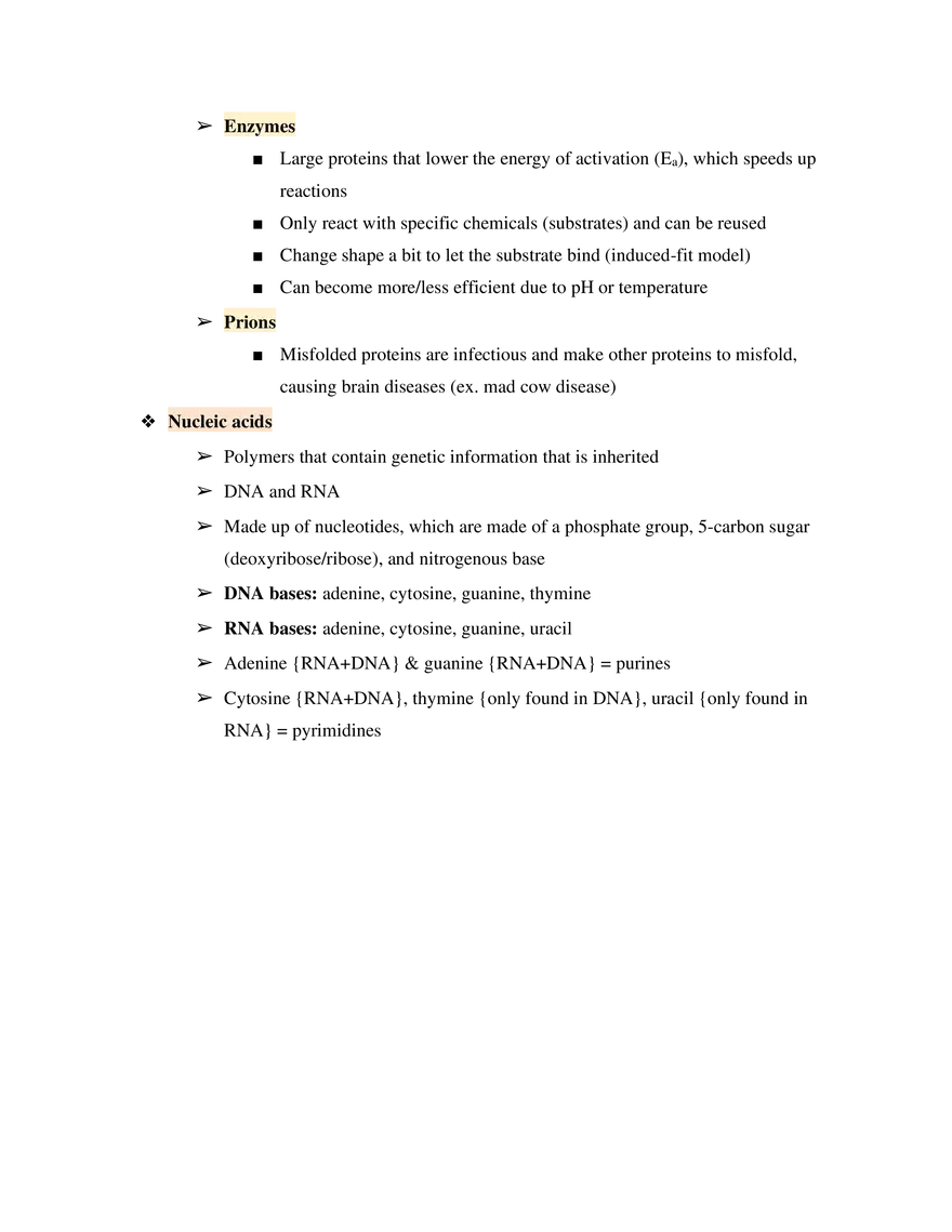 Test Guide Unit 1 Biochemistry - Page 6