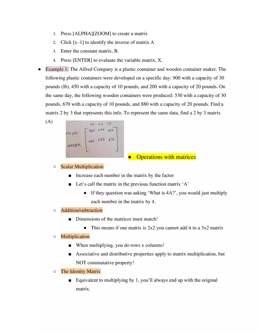 Unit 1 Matrix Algebra - Page 2