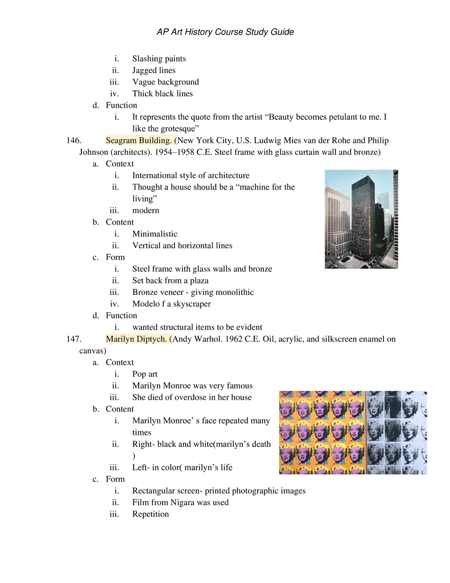 AP Art History Unit 4 Late Europe and Americas - Page 20