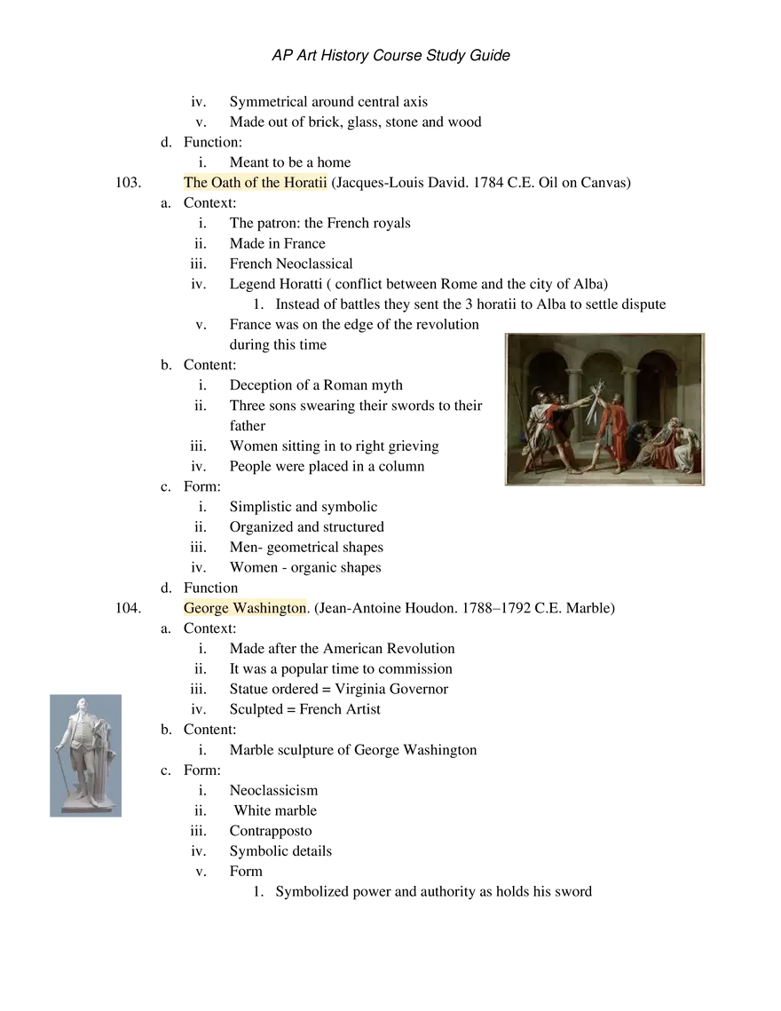 AP Art History Unit 4 Late Europe and Americas - Page 24