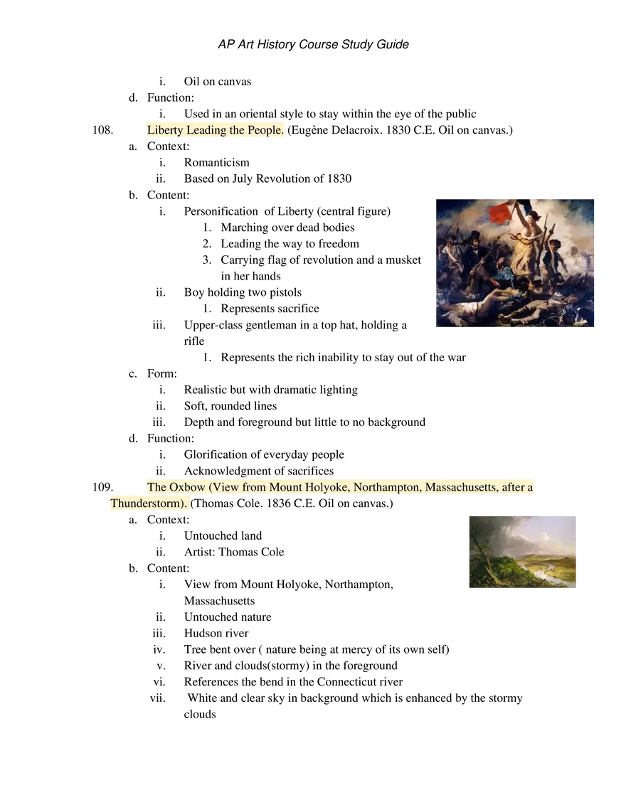 AP Art History Unit 4 Late Europe and Americas - Page 27