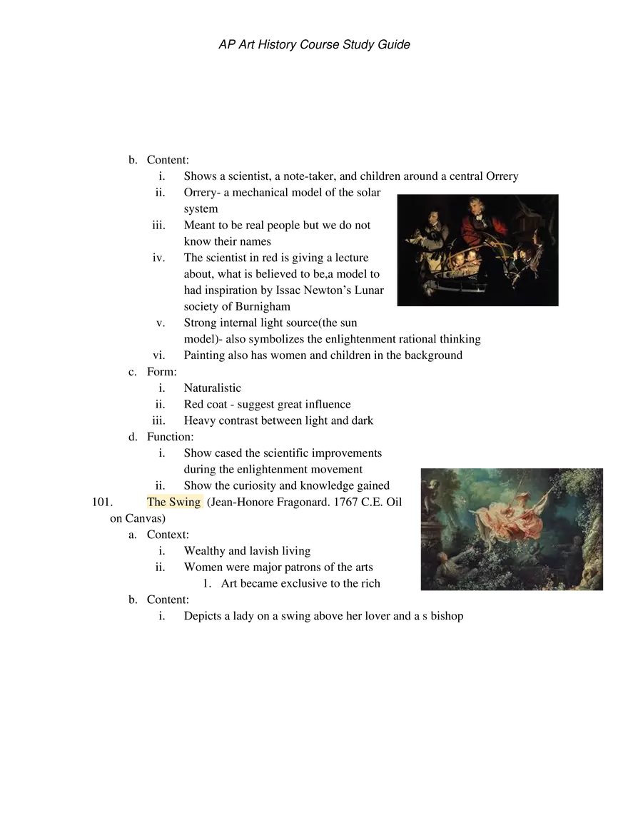 AP Art History Unit 4 Late Europe and Americas - Page 2