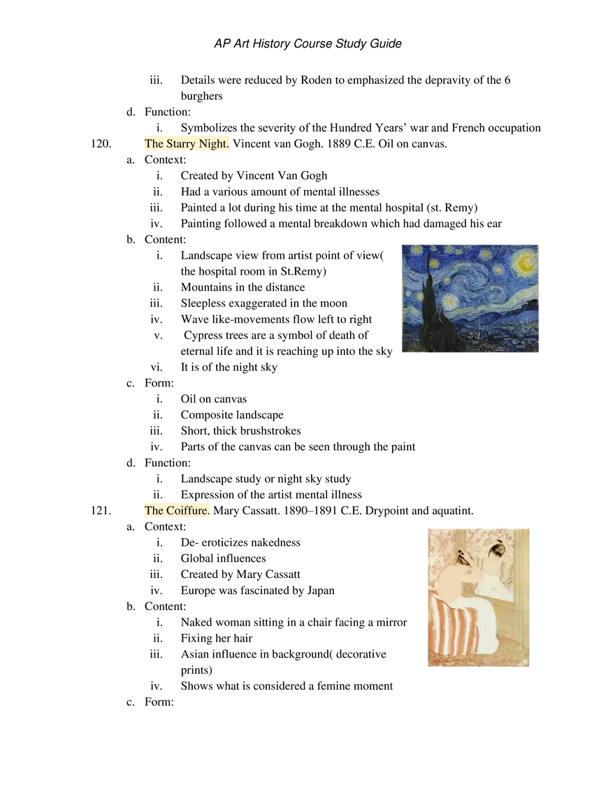 AP Art History Unit 4 Late Europe and Americas - Page 5