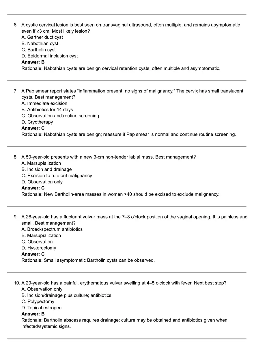 Benign Gynecology Lesions - Page 2