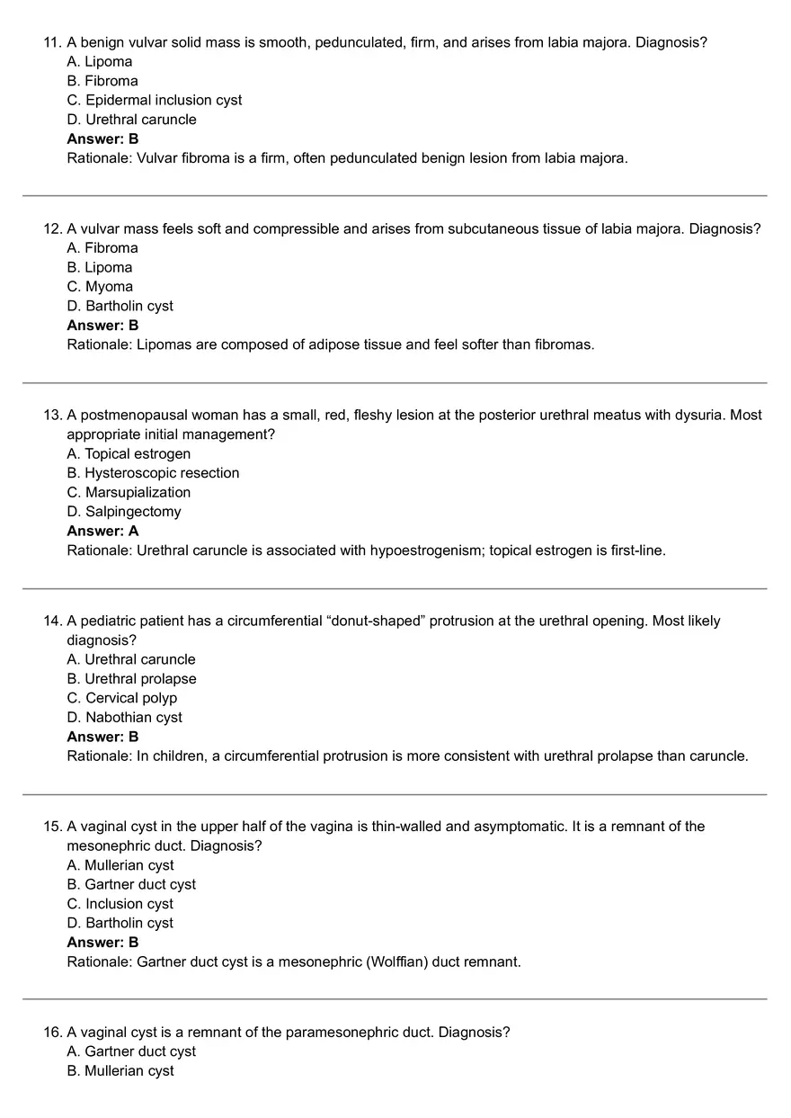 Benign Gynecology Lesions - Page 3