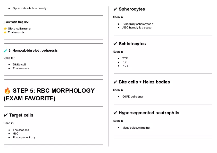 Cheat Sheet - Clin Path Lecture 1 - Page 8