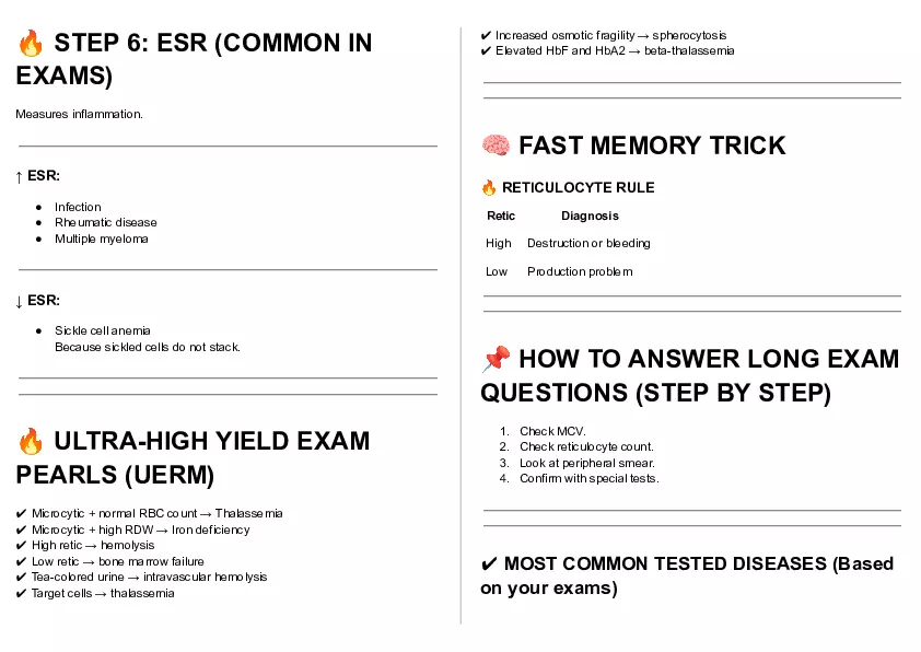 Cheat Sheet - Clin Path Lecture 1 - Page 9