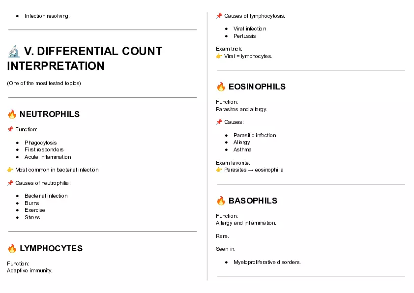 Cheat Sheet - Clin Path Lecture 1 - Page 17