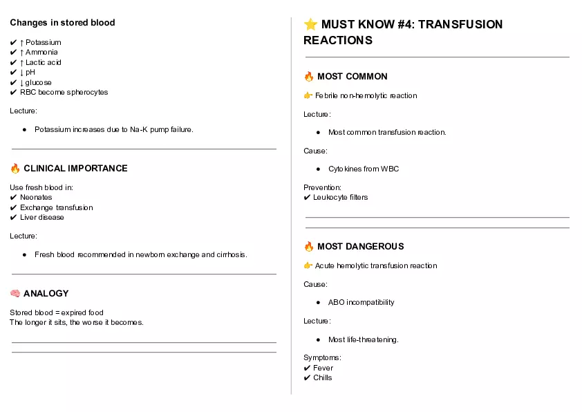 Cheat Sheet - Clin Path Lecture 1 - Page 34