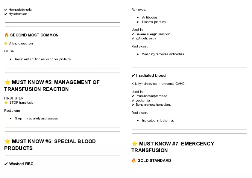 Cheat Sheet - Clin Path Lecture 1 - Page 36