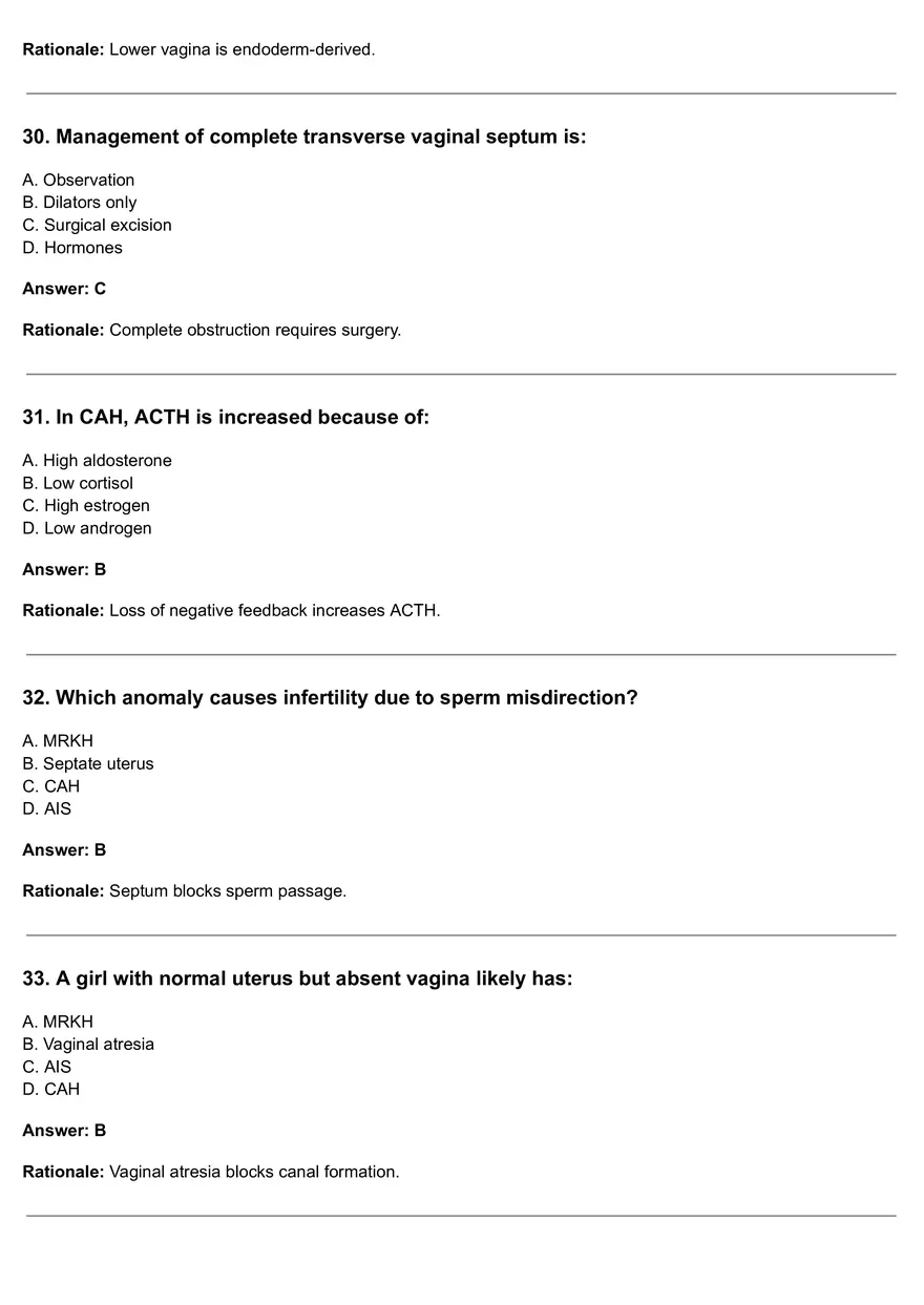 Congenital Anomalies Of The Female Reproductive Tract Quiz - Page 8