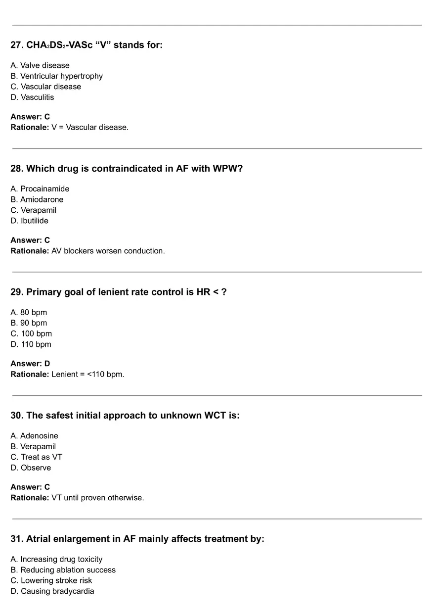 High-yield Arrhythmia Mcq Quiz - Page 7