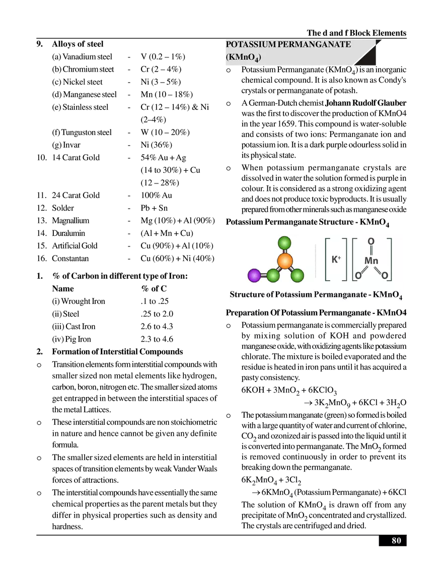 The d and f Block Elements (d -Block Elements) - Page 6