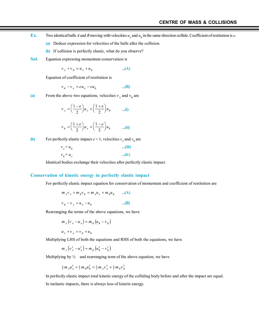 Centre of Mass & Collisions Impulse and Momentum - Page 7