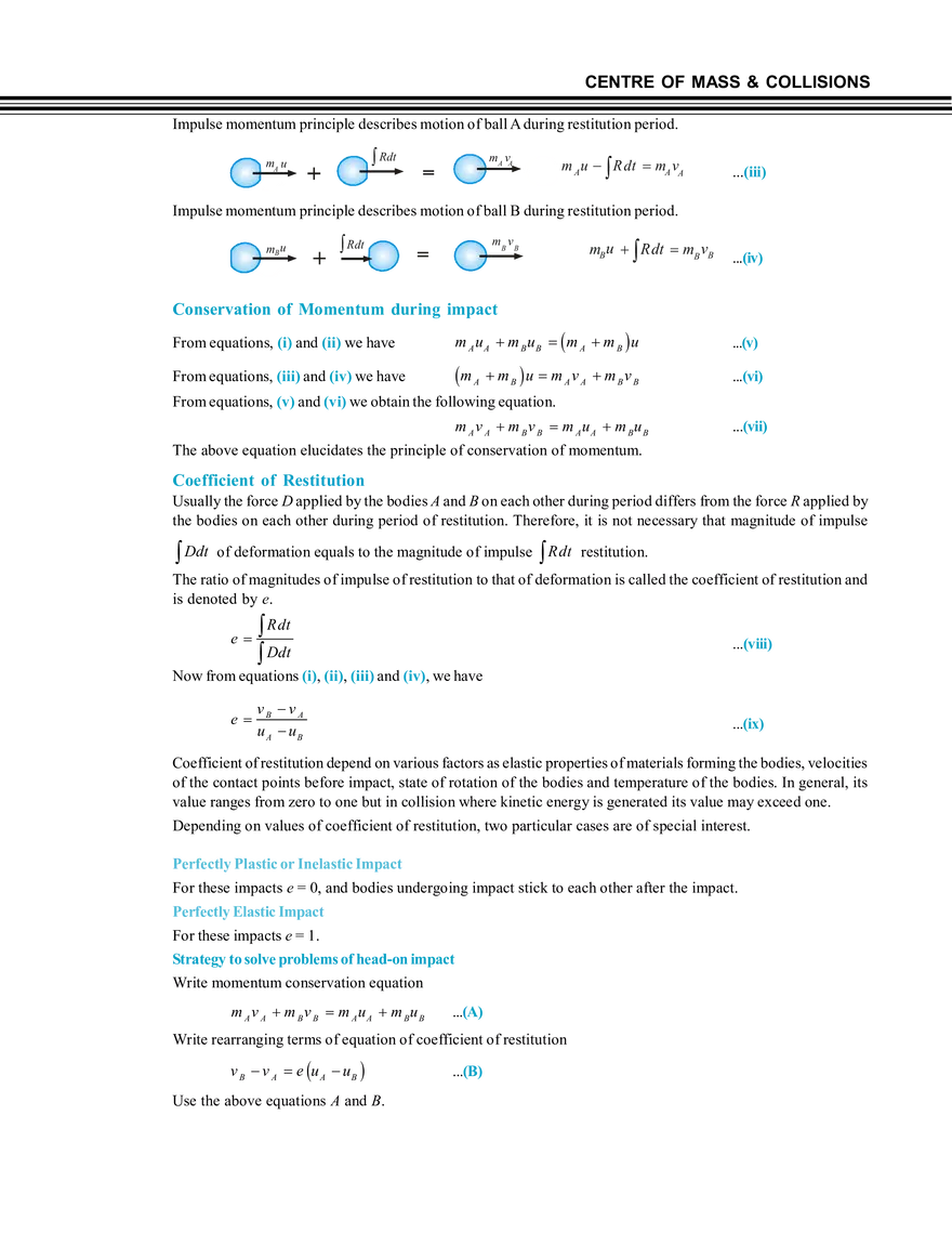 Centre of Mass & Collisions Impulse and Momentum - Page 5