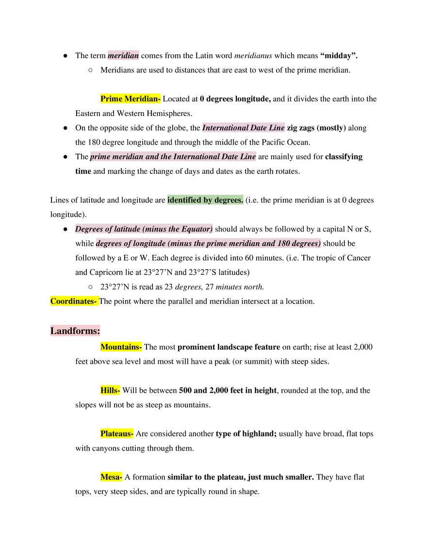 Basics of World Geography Study Guide - Page 13