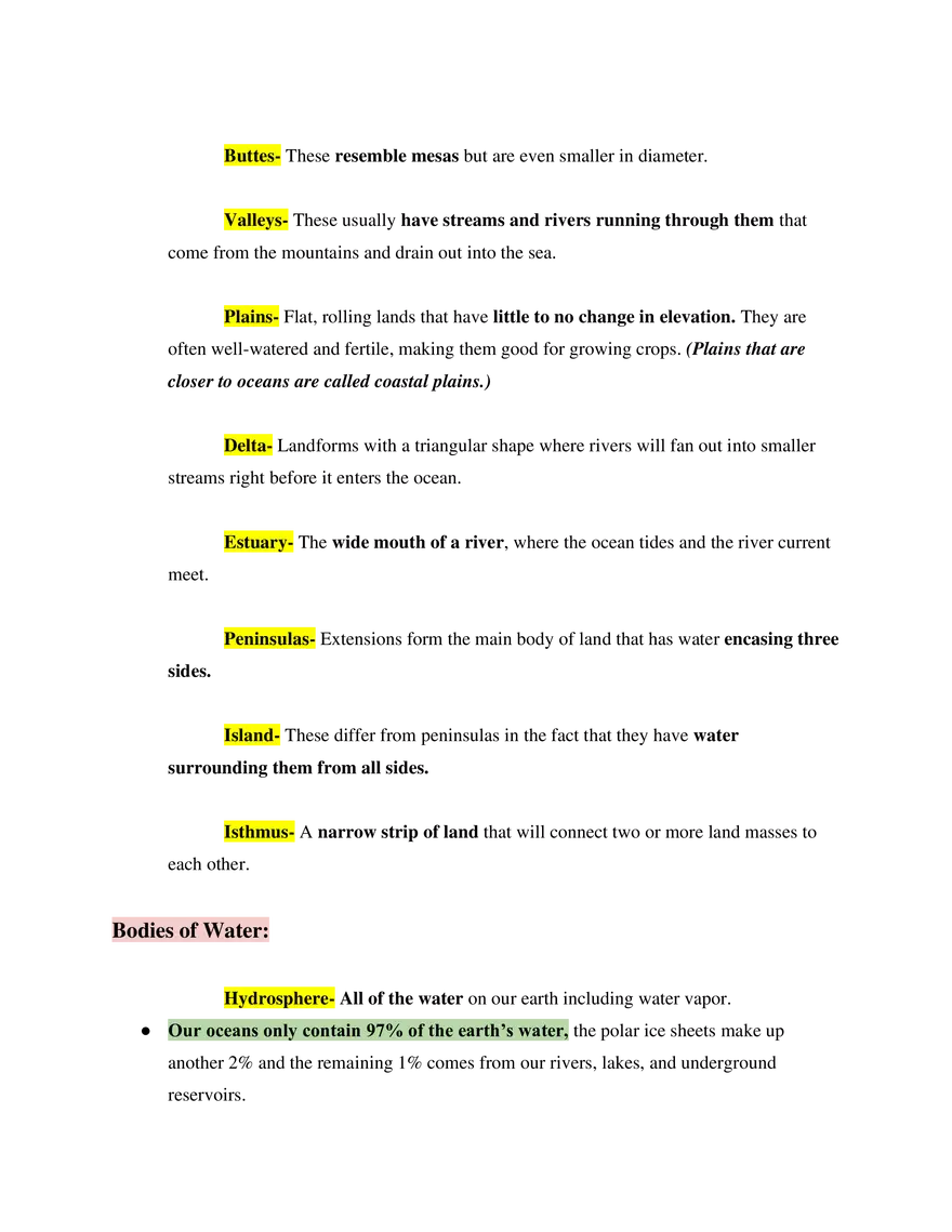 Basics of World Geography Study Guide - Page 20