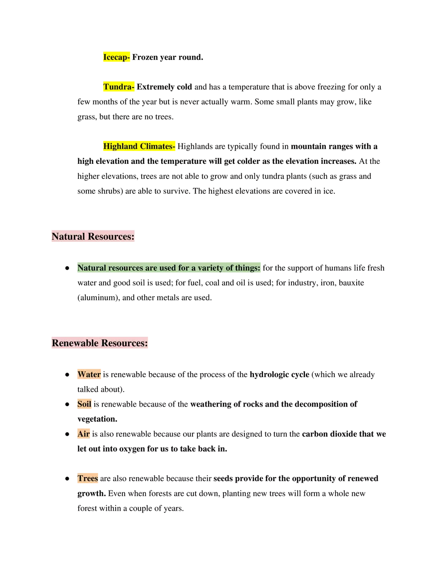 Basics of World Geography Study Guide - Page 3