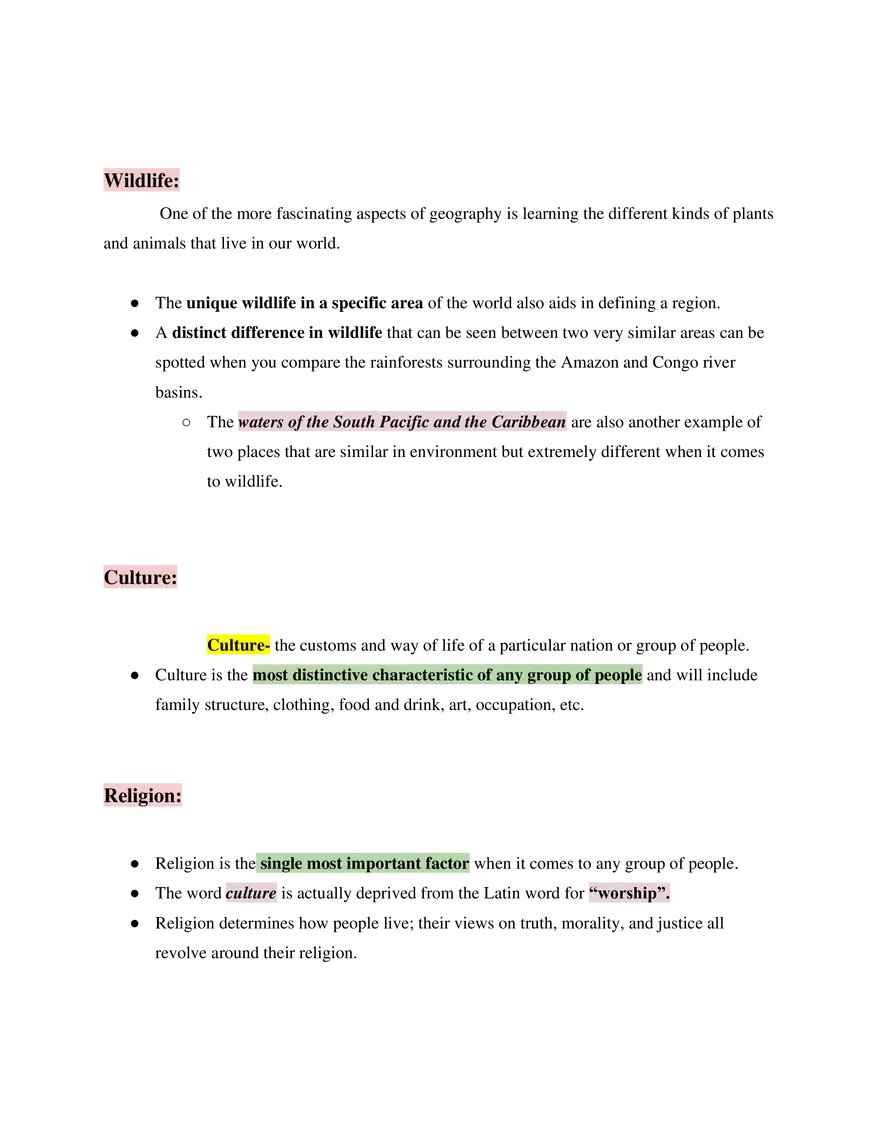Basics of World Geography Study Guide - Page 5