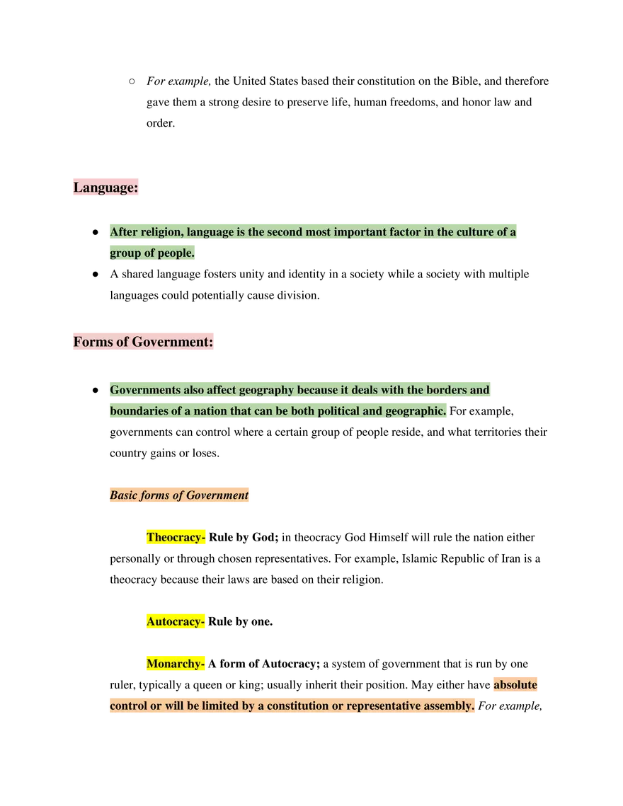 Basics of World Geography Study Guide - Page 6