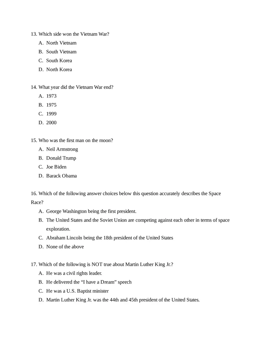 AP World History Unit 8 Quiz - Page 4