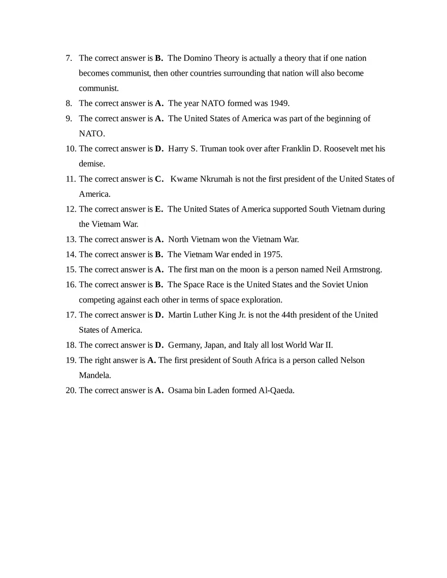 AP World History Unit 8 Quiz - Page 6