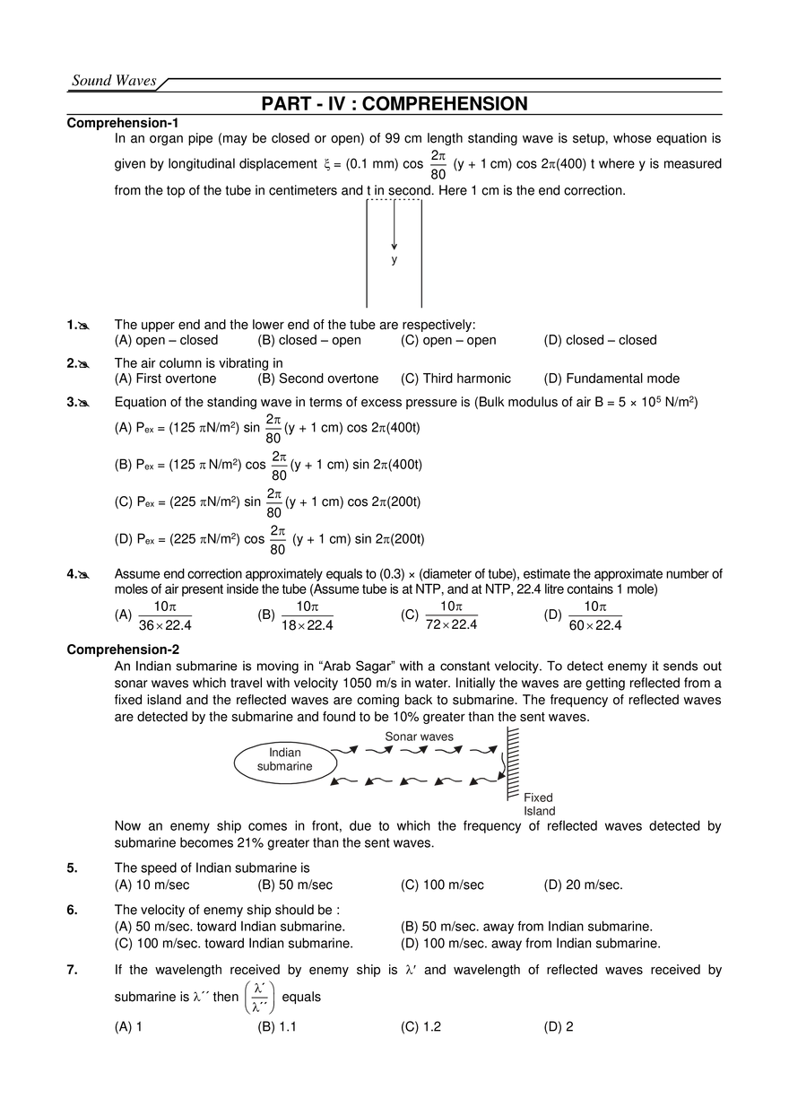 Sound Waves Exercise -2 - Page 11