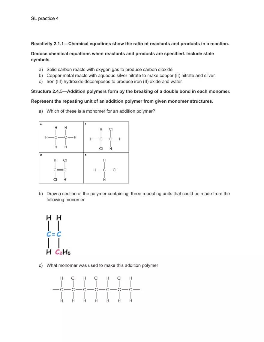 Org Worksheet Reaction Mechanisms - Page 4