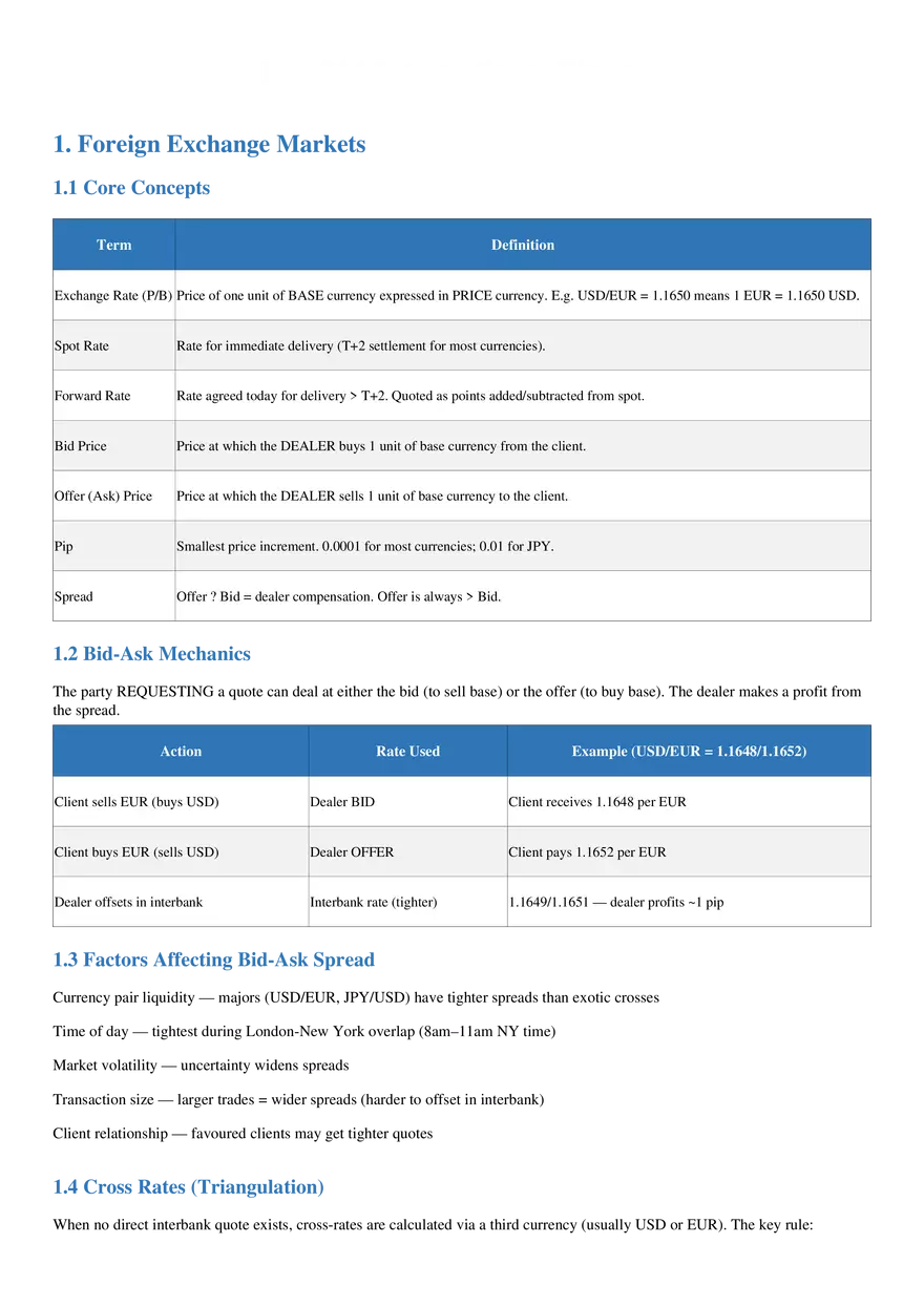 Foreign Exchange Markets - Page 1