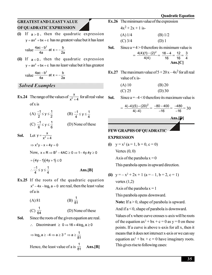 Quadratic Equation - Page 12