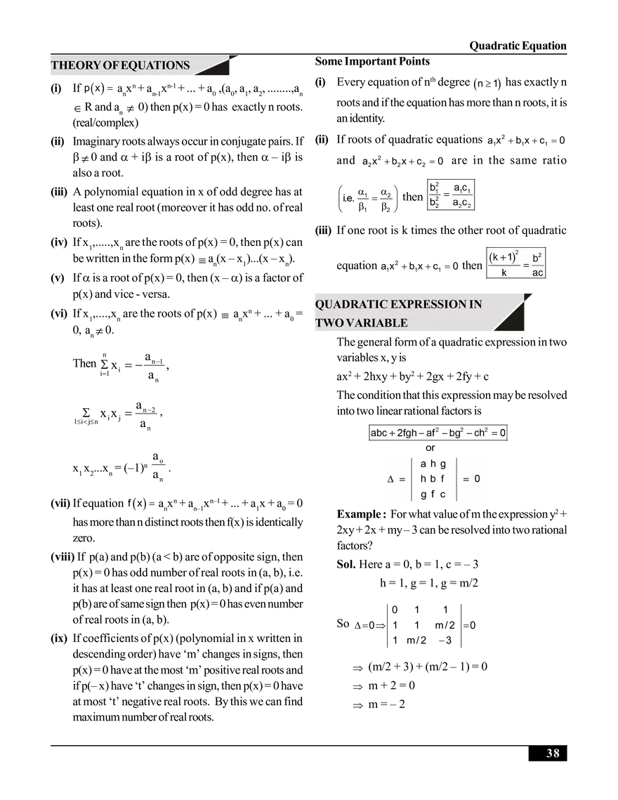 Quadratic Equation - Page 4