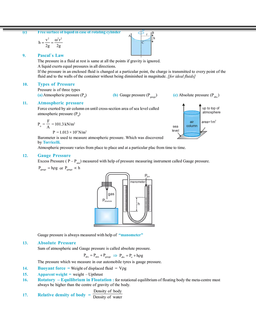 Tips & Formulas Fluid Statics - Page 2