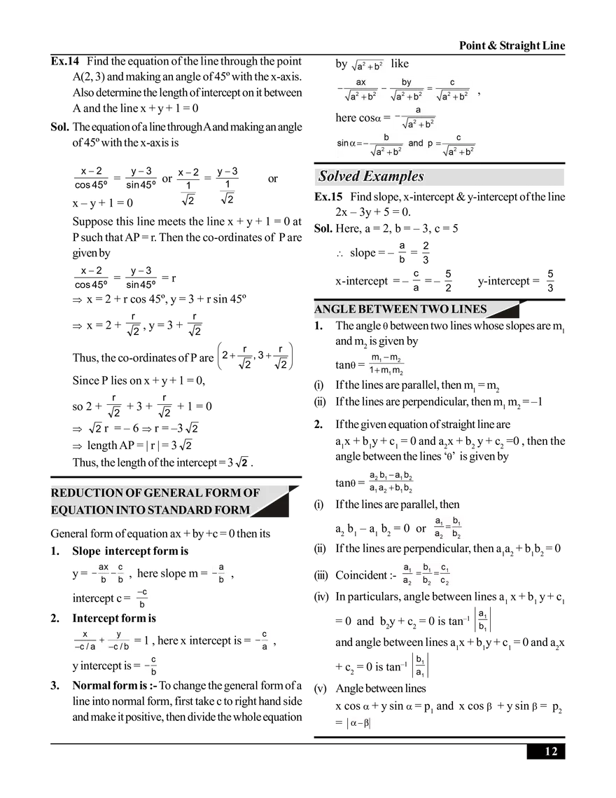 Point & Straight Line (Straight Line) - Page 11