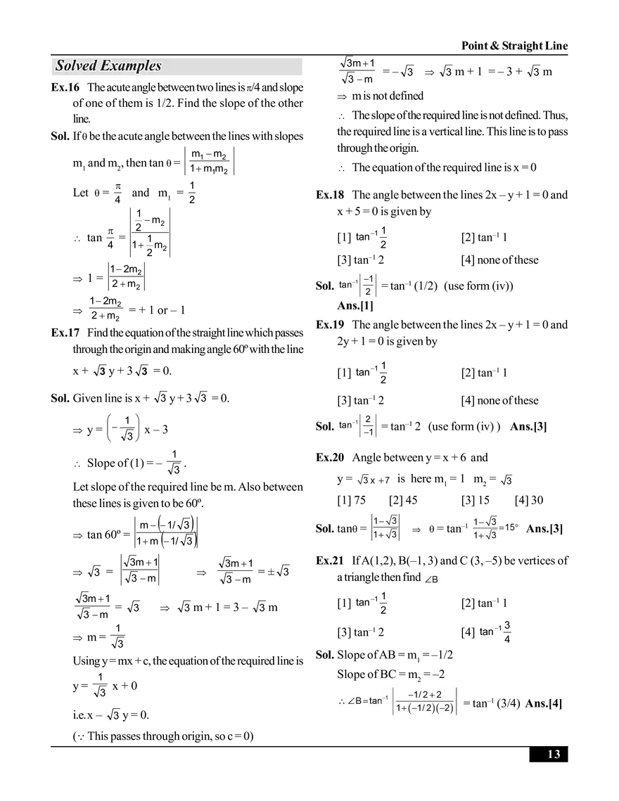 Point & Straight Line (Straight Line) - Page 12