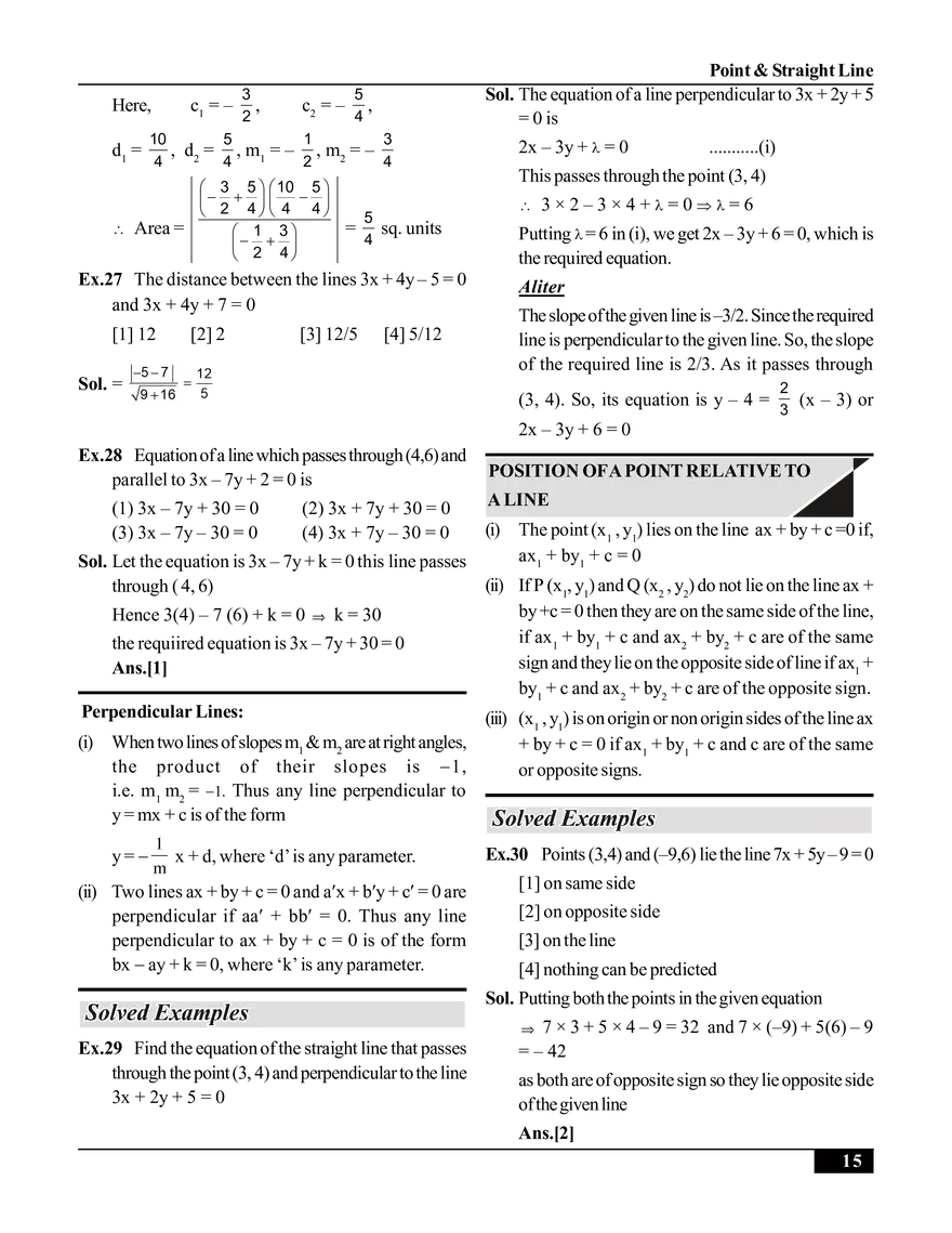 Point & Straight Line (Straight Line) - Page 14