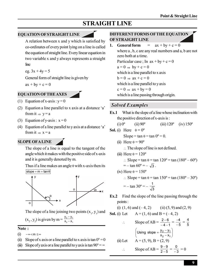 Point & Straight Line (Straight Line) - Page 1