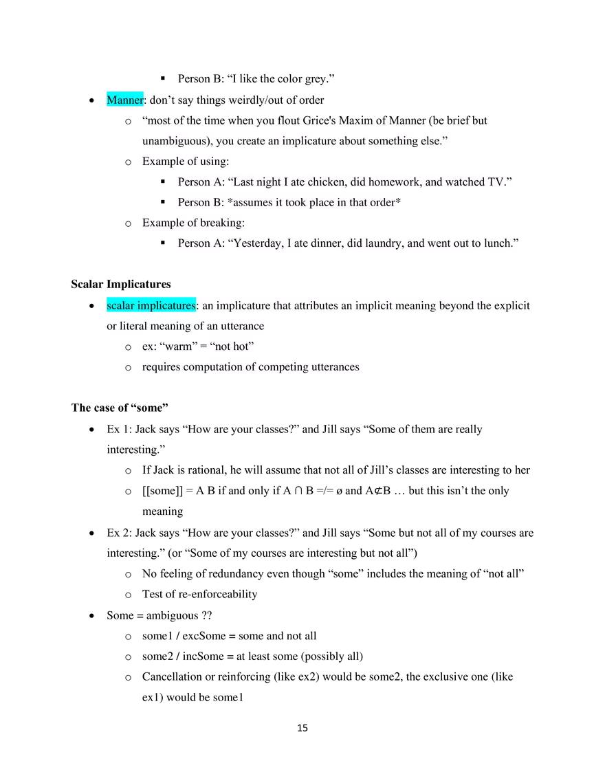 Linguistics Study Guide Pragmatics - Page 2