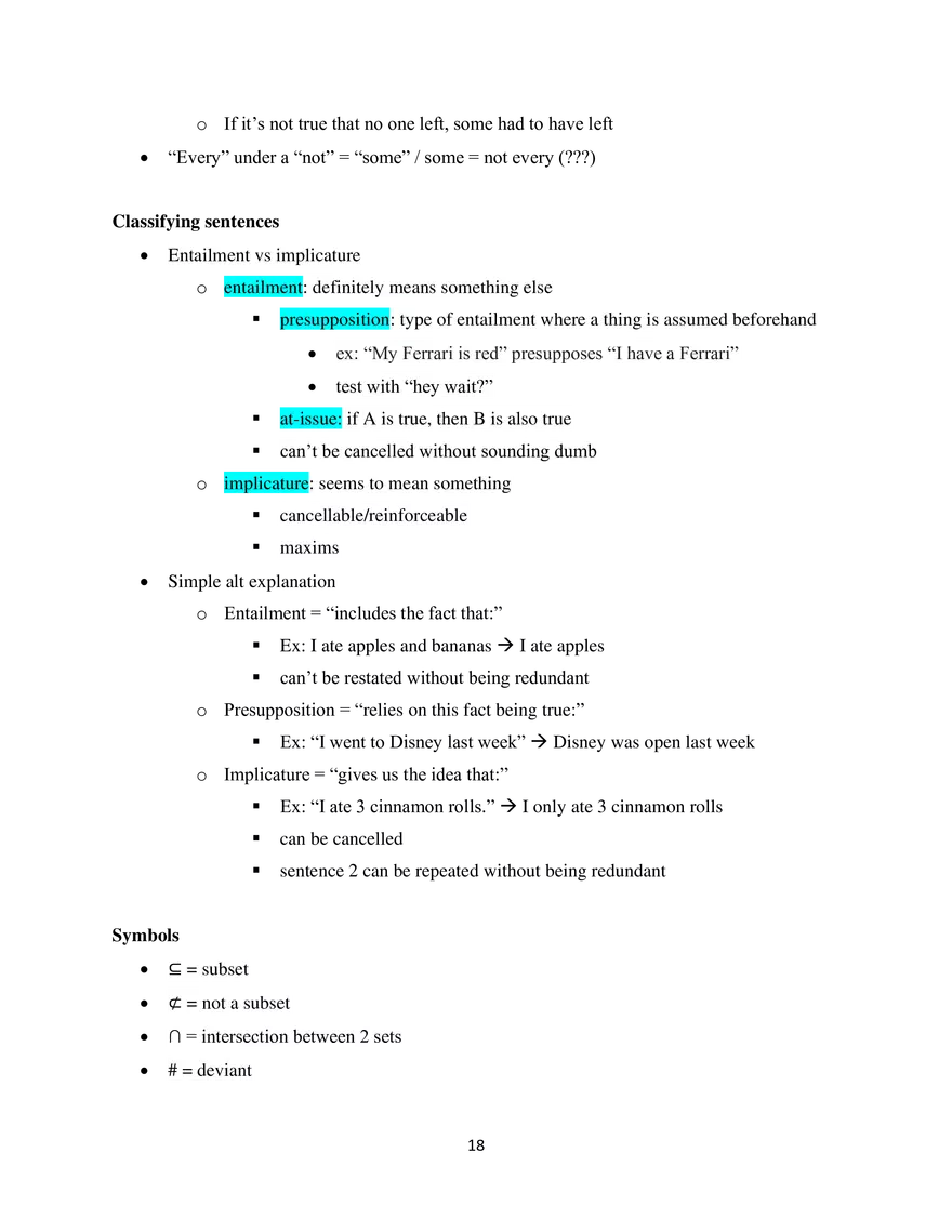 Linguistics Study Guide Pragmatics - Page 5
