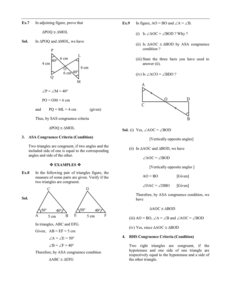 Congruence of Triangles - Page 4