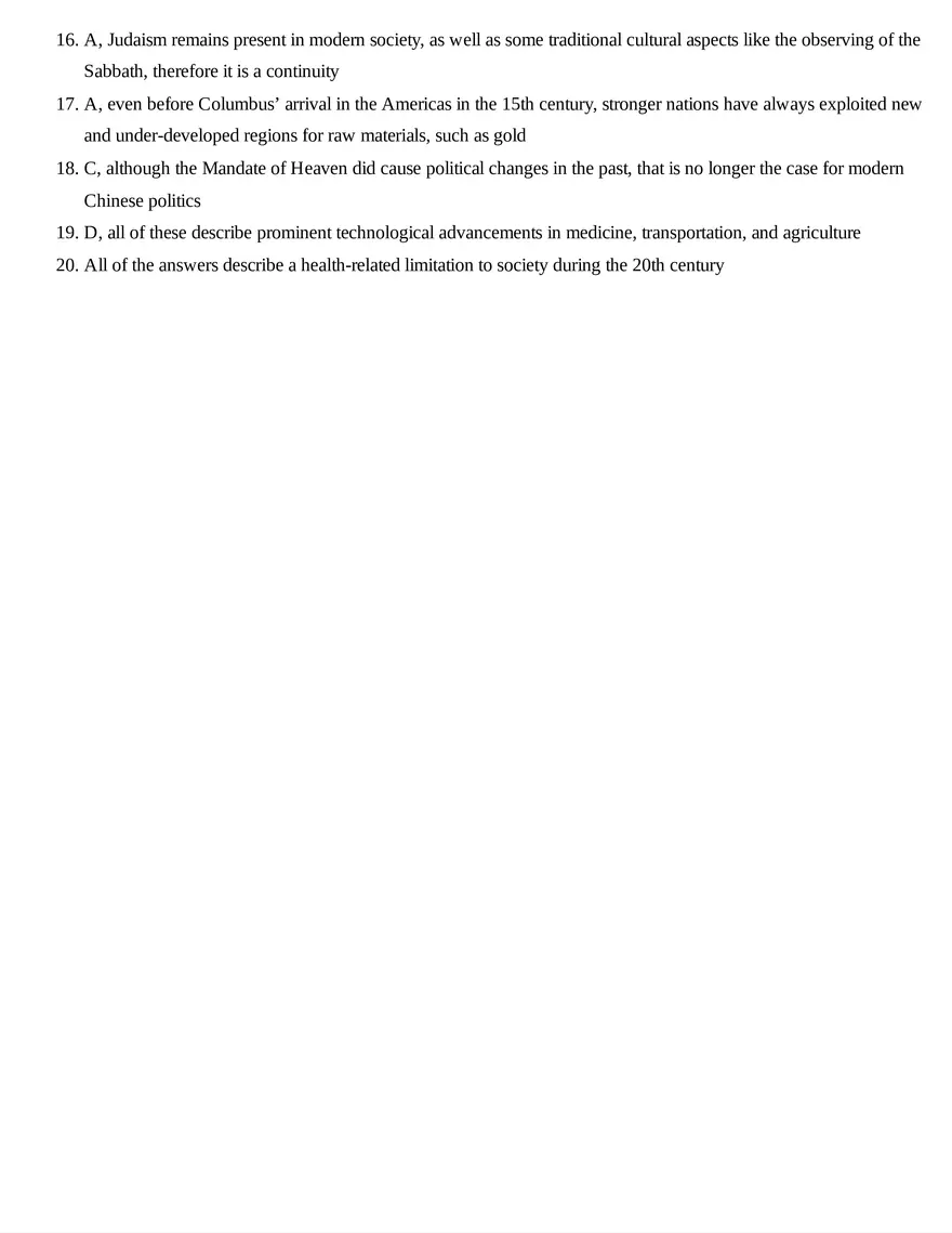 AP World History Unit 9 Quiz - Page 7