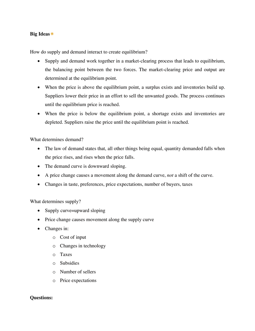 Chapter 3 Macroeconomics- Market At Work (Supply and Demand) - Page 8