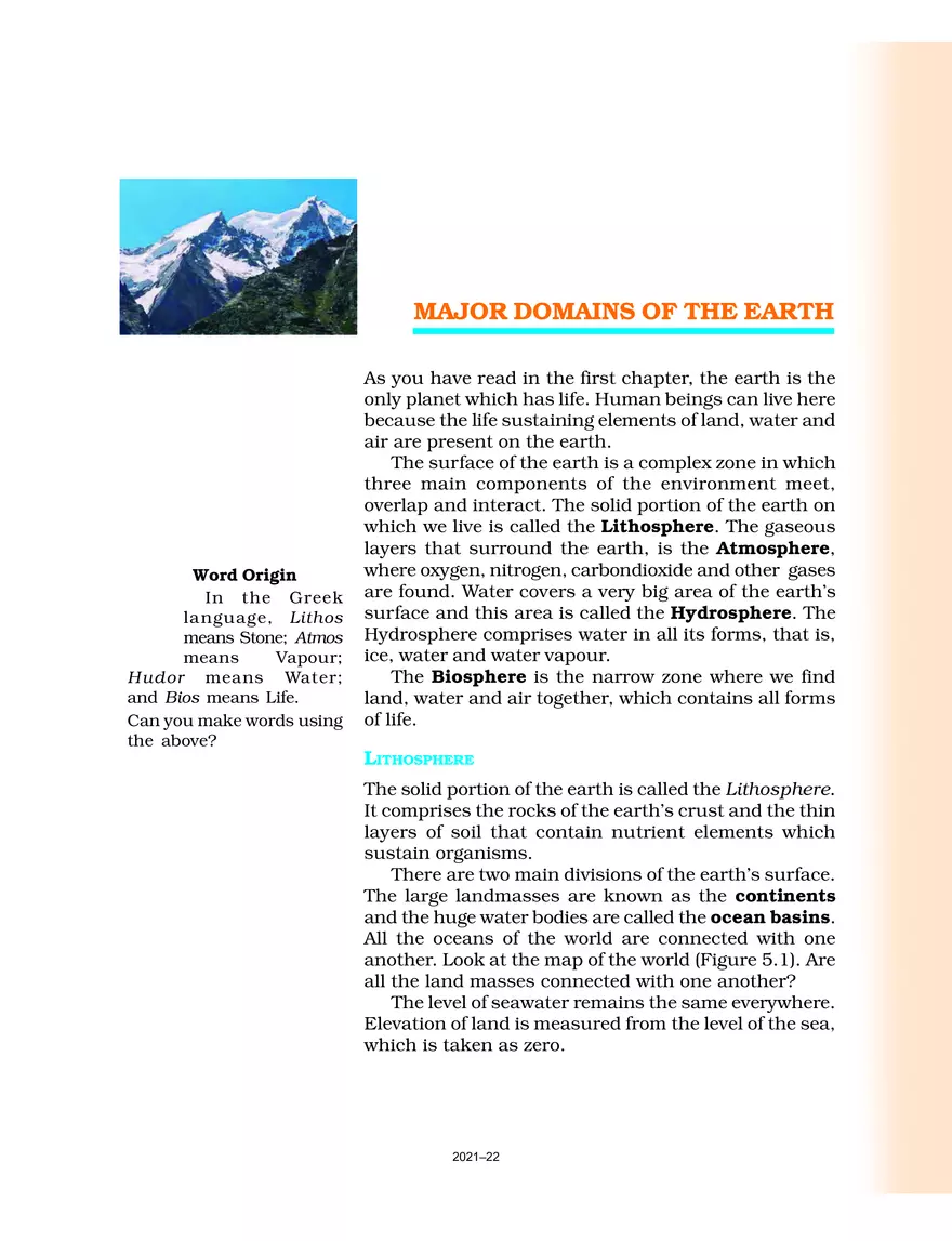 Major Domains of the Earth - Page 1