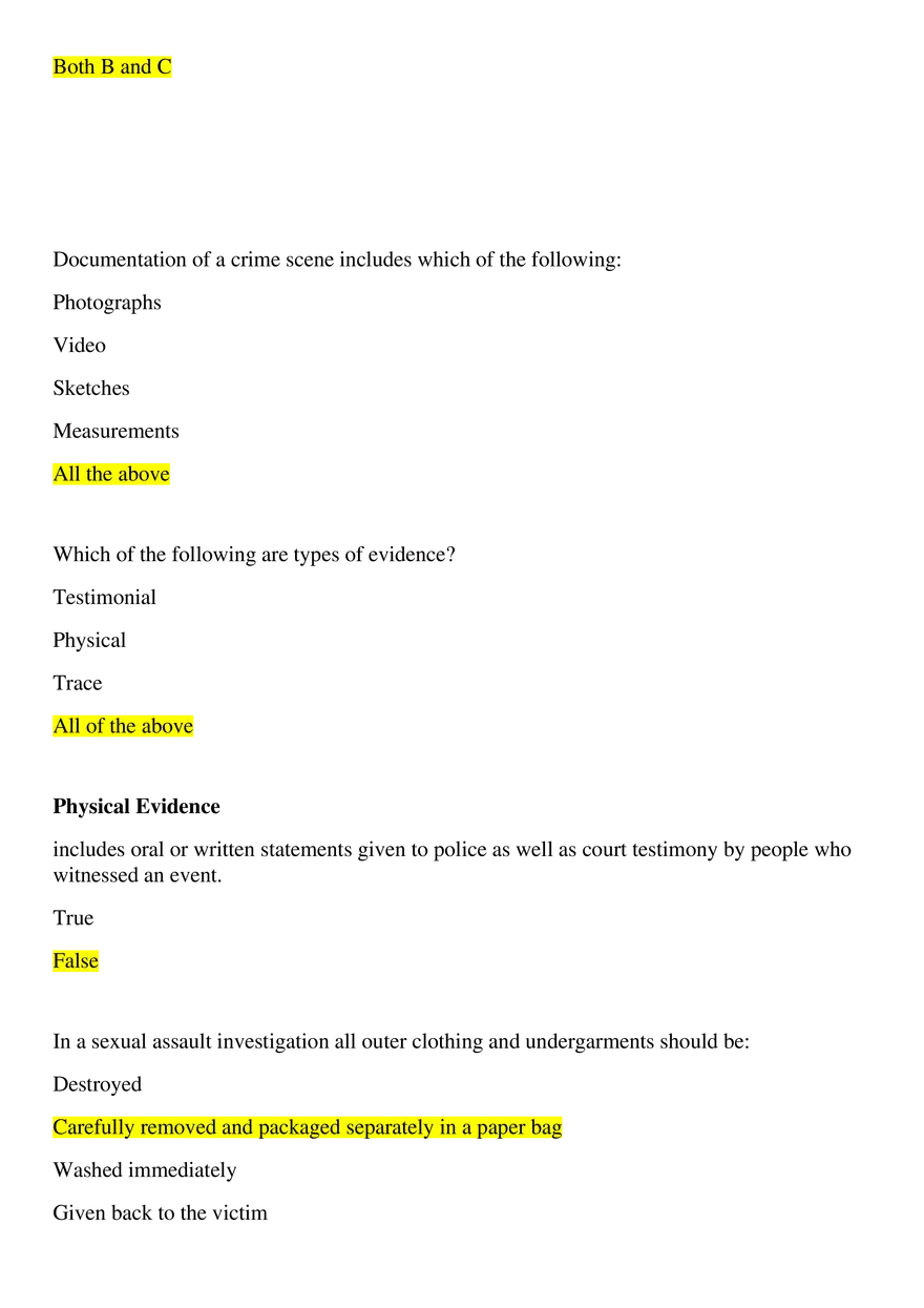 Study Guide Test 13 Crime Scene Investigations - Page 5